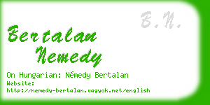 bertalan nemedy business card